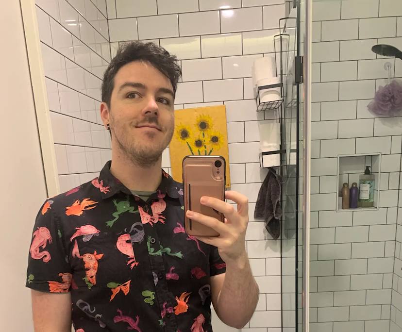 Drew (30), $250, Non-smoker, No pets, No children, and LGBTQIA+