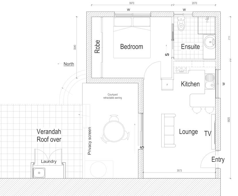 Furnished room granny flat for rent