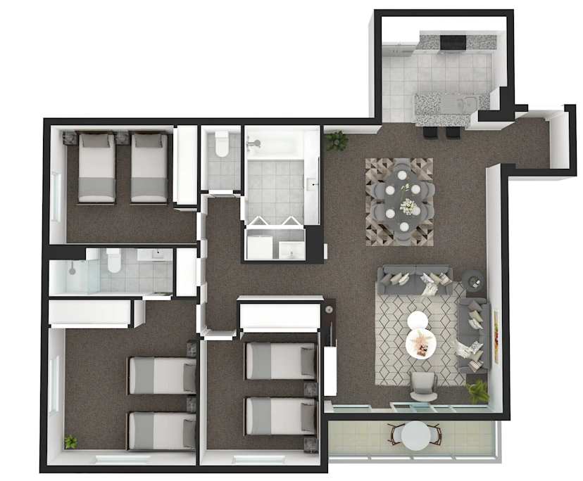 $1,425, Whole-property, 3 bathrooms, Melbourne VIC 3000