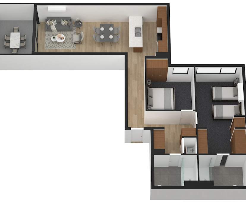 $1,075, Whole-property, 2 bathrooms, Melbourne VIC 3000