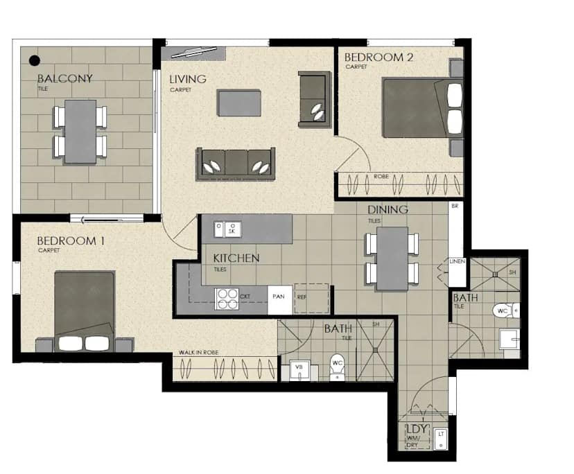 $415, Flatshare, 2 bathrooms, East Brisbane QLD 4169