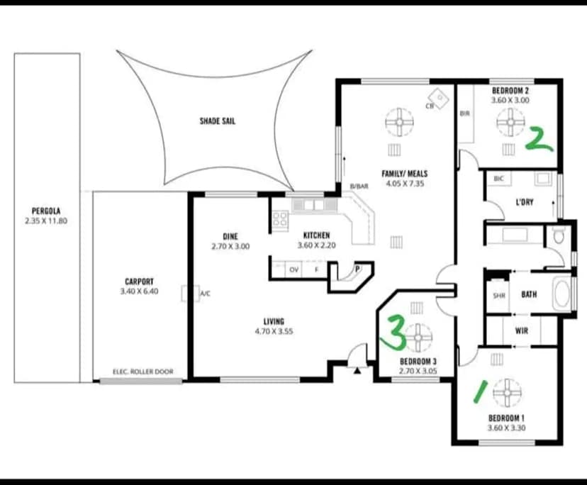 Furnished room in a share house