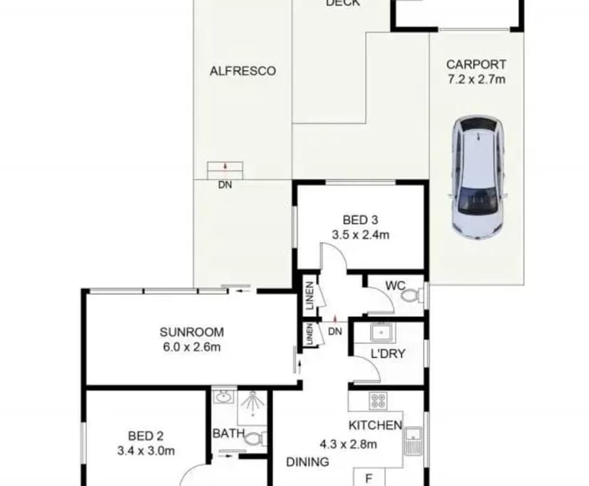 Unfurnished room in a share house