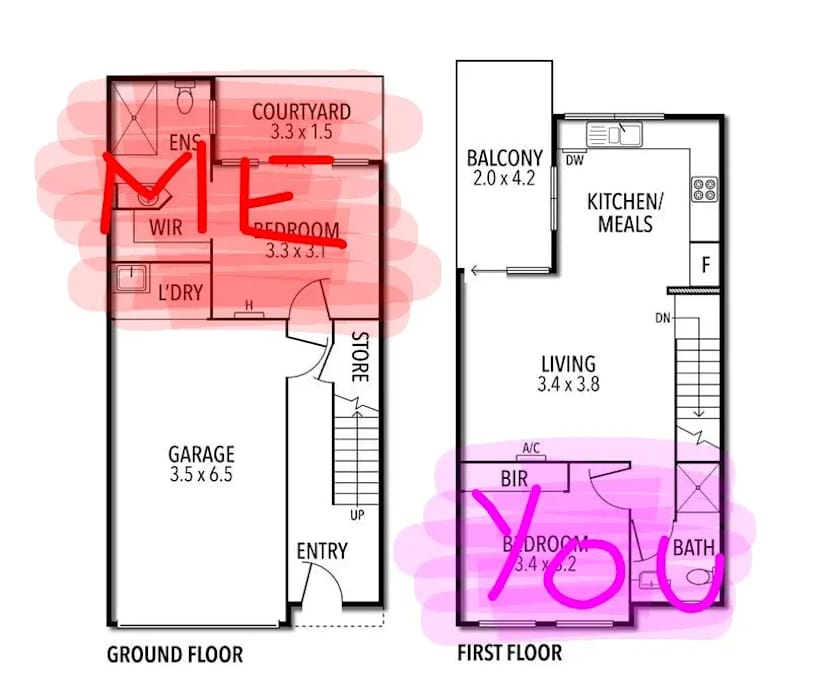 Room with own bathroom