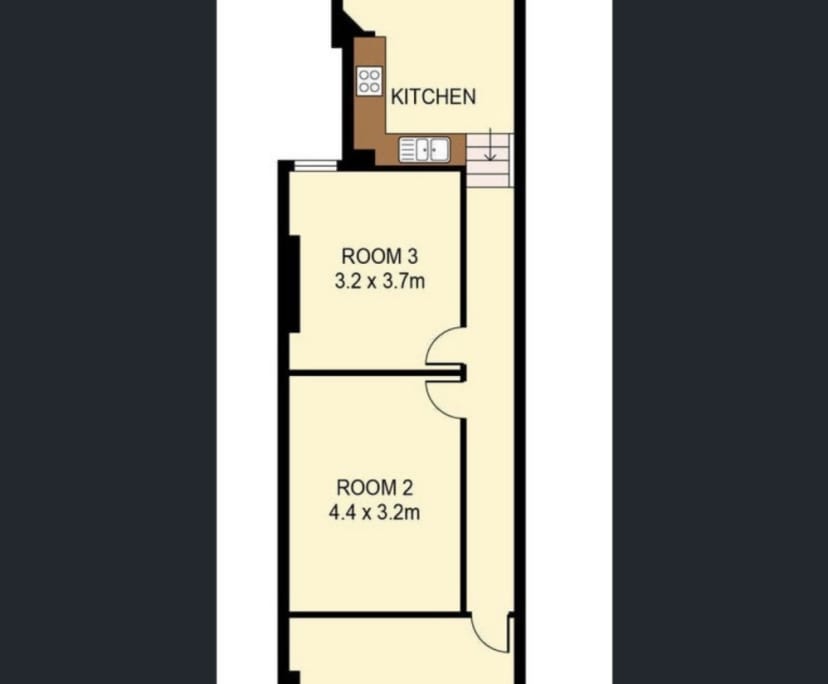 Unfurnished room in a flatshare