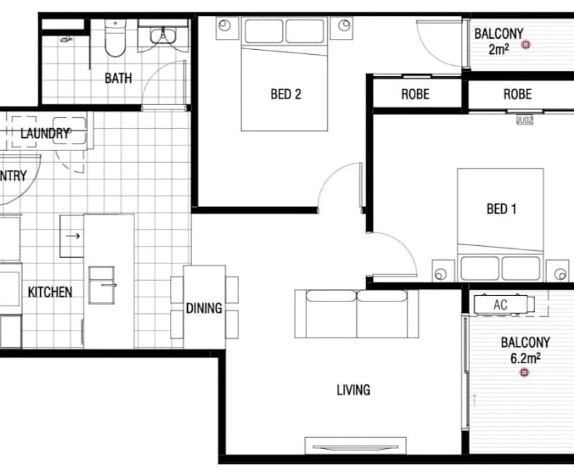 Whole property with 2 rooms for rent