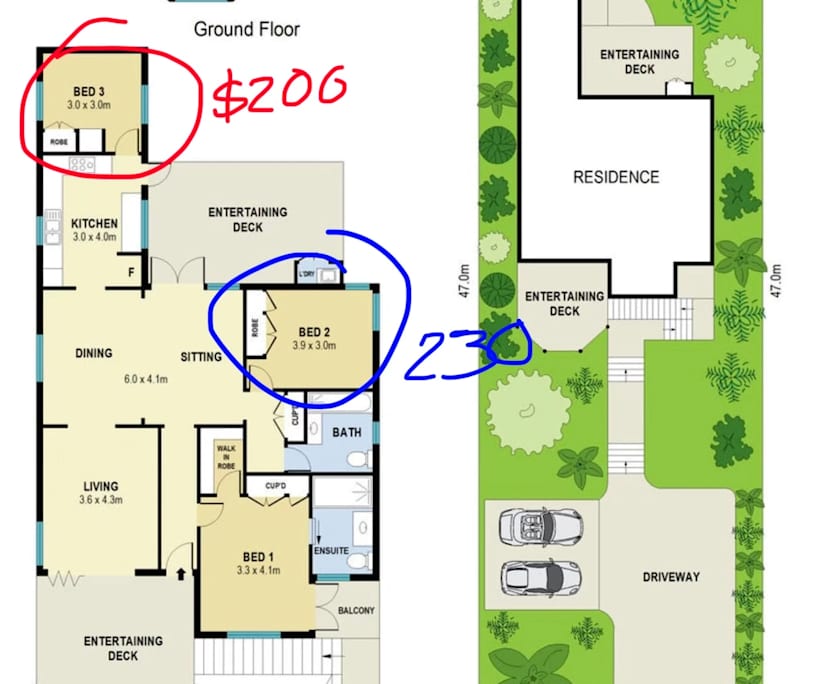 Unfurnished room in a share house