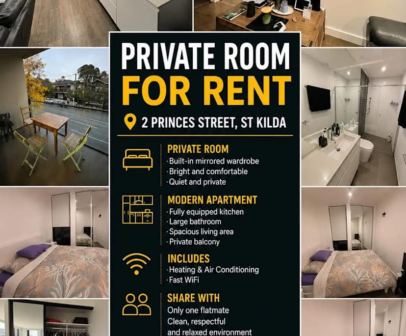 Furnished room with own bathroom