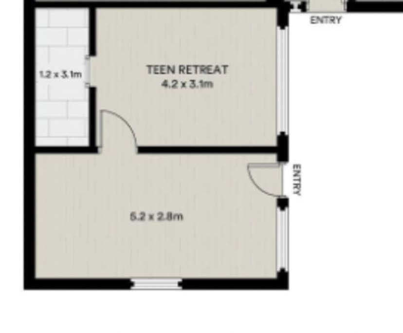 Unfurnished room with own bathroom