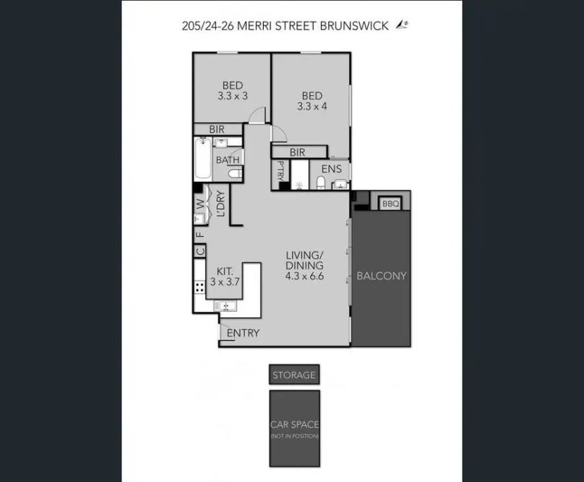 Unfurnished room with own bathroom