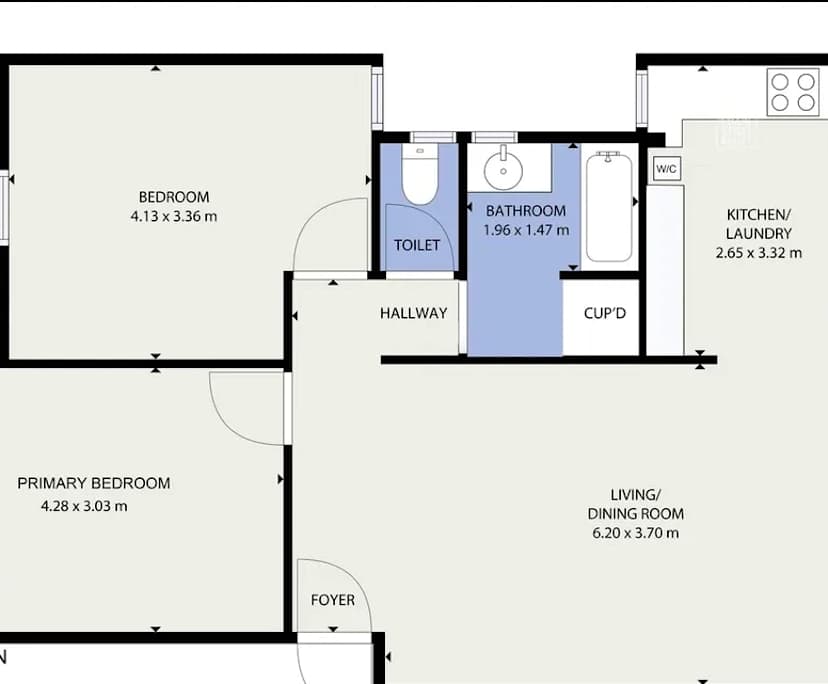 Unfurnished room in a share house