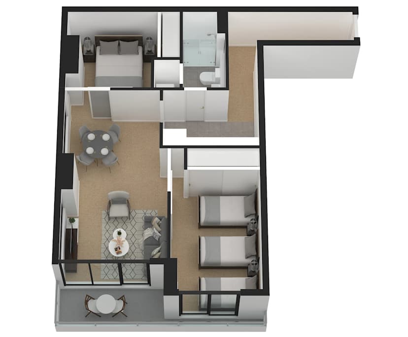$995, Whole-property, 2 bathrooms, Melbourne VIC 3000