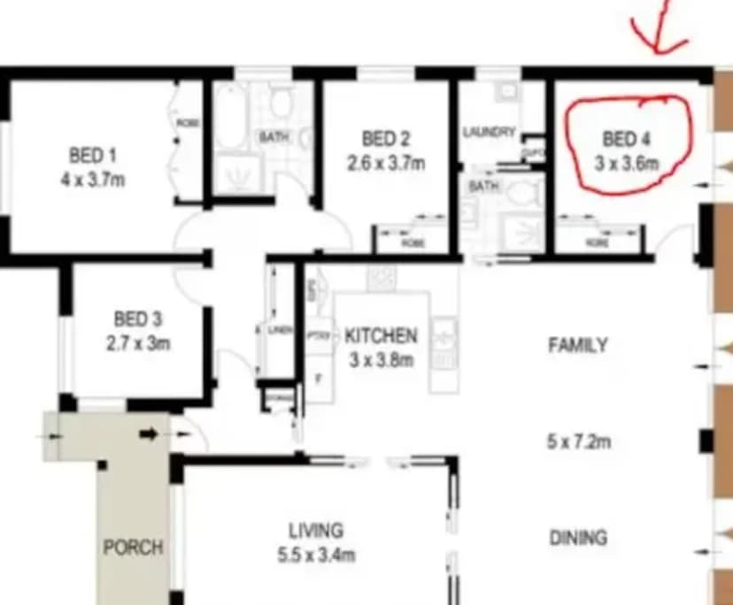 Furnished room in a share house