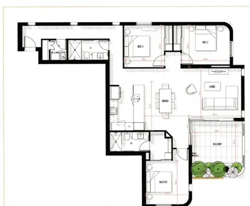 Unfurnished room with own bathroom