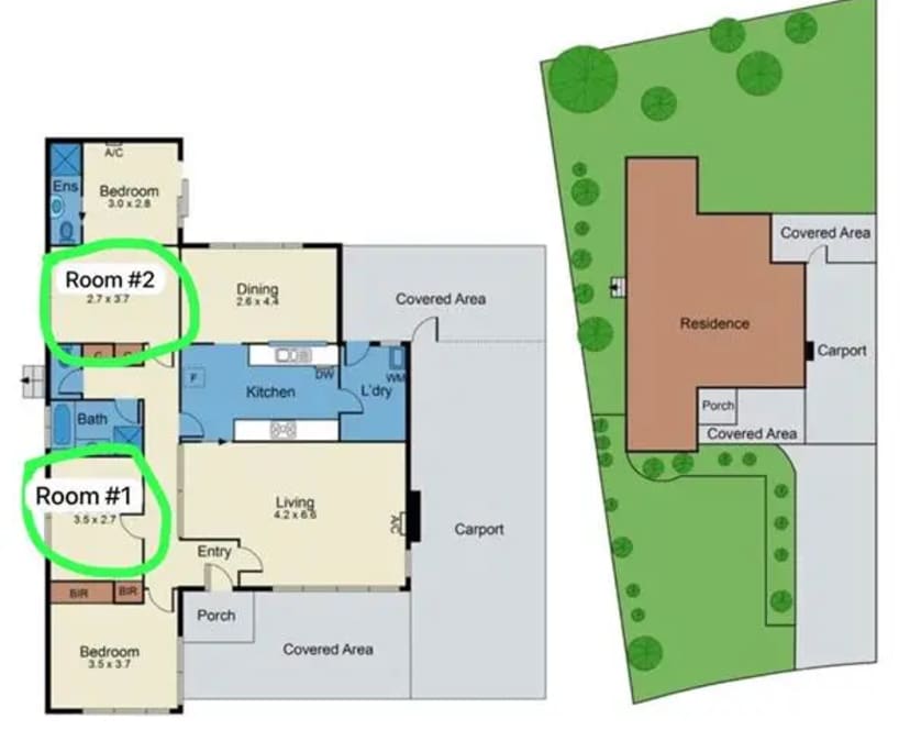 Unfurnished room in a share house