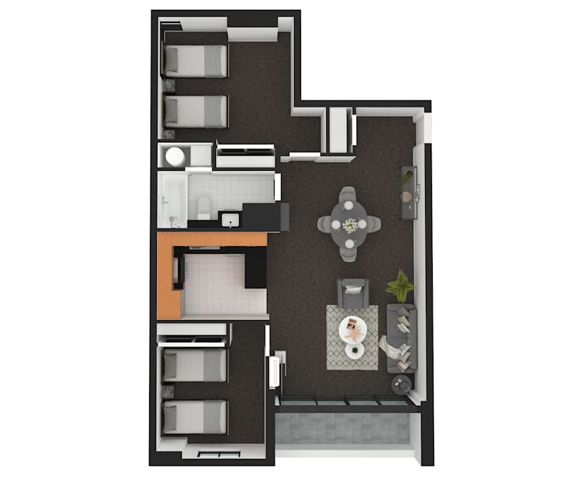 $960, Whole-property, 2 bathrooms, Melbourne VIC 3000