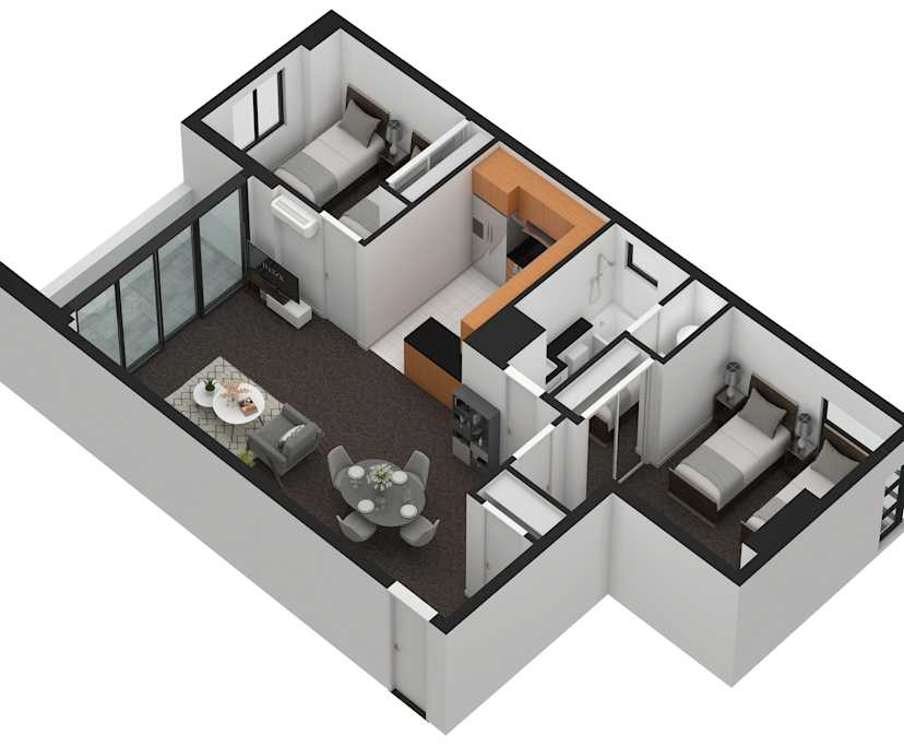 $960, Whole-property, 2 bathrooms, Melbourne VIC 3000