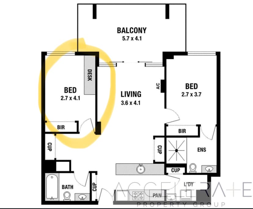 Furnished room with own bathroom