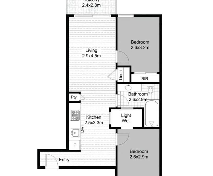 Furnished room in a flatshare
