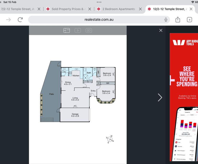 Whole property with 2 rooms for rent