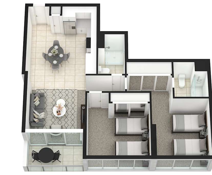 $1,075, Whole-property, 2 bathrooms, Melbourne VIC 3000