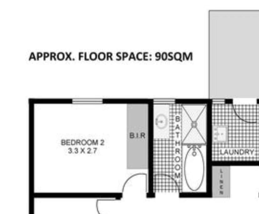 Unfurnished room in a share house