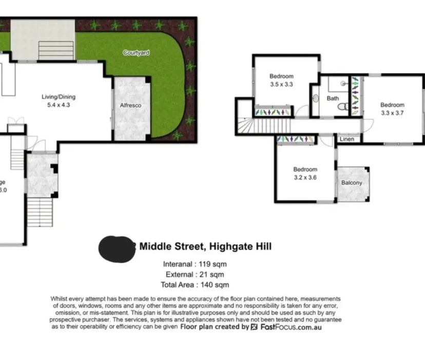 Whole property with 3 rooms for rent
