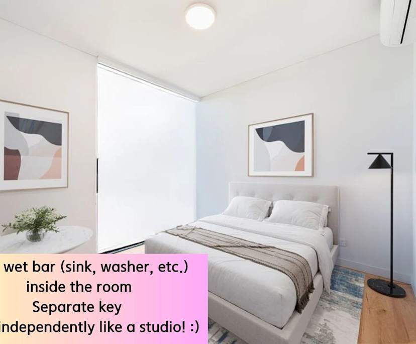Furnished room with ensuite in a flatshare