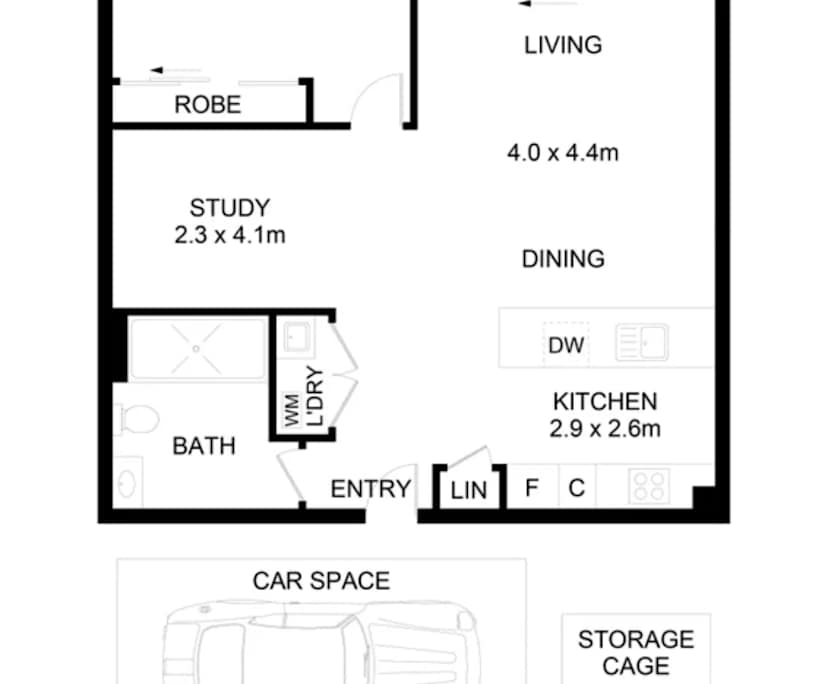 One bed flat for rent