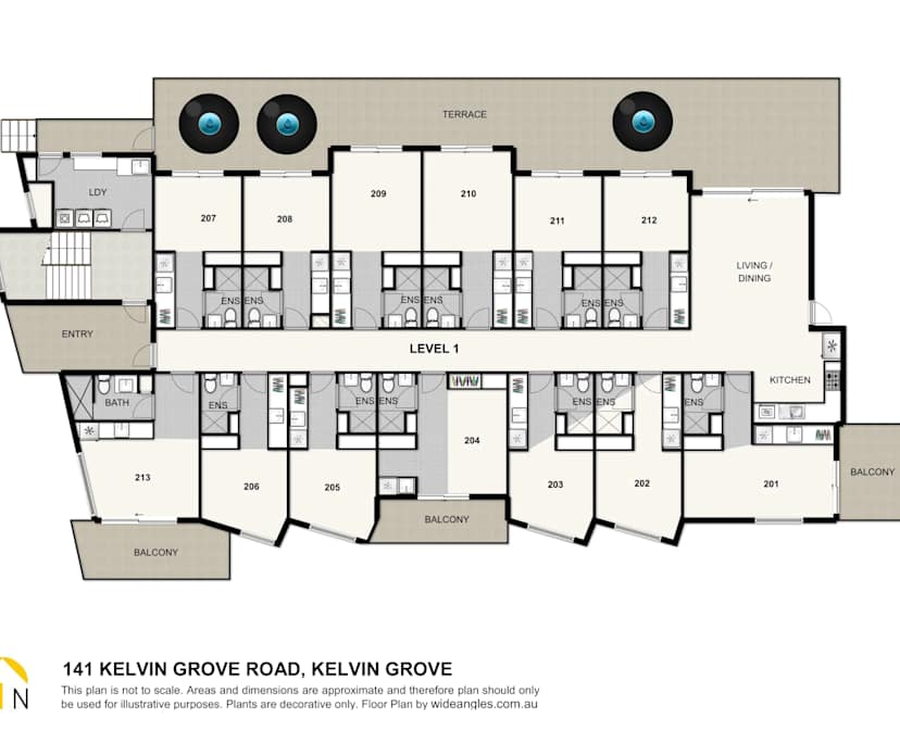 $375, Student-accommodation, 6 bathrooms, Kelvin Grove QLD 4059