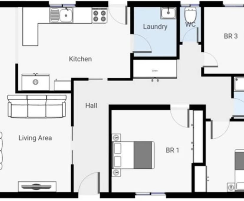 Unfurnished room in a share house