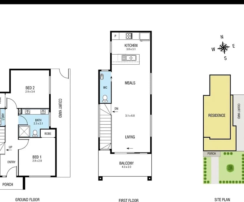 Whole property with 2 rooms for rent