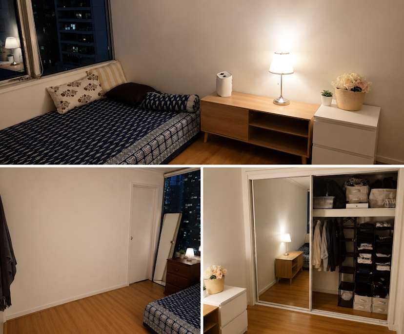 Unfurnished room with ensuite in a flatshare