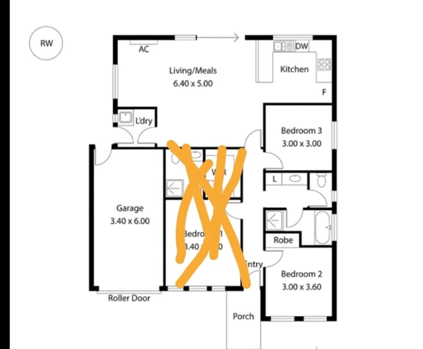 Unfurnished room with own bathroom