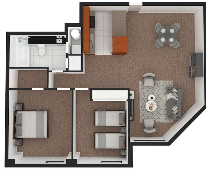 $940, Whole-property, 2 bathrooms, Melbourne VIC 3000