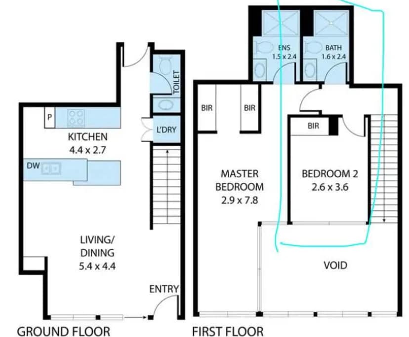 Unfurnished room with own bathroom