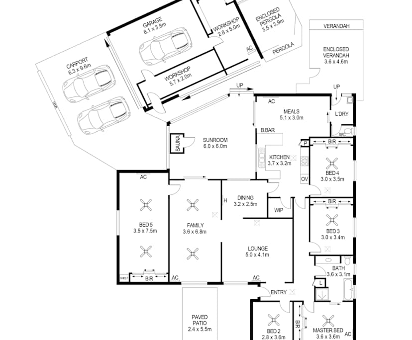 Whole property with 5 rooms for rent
