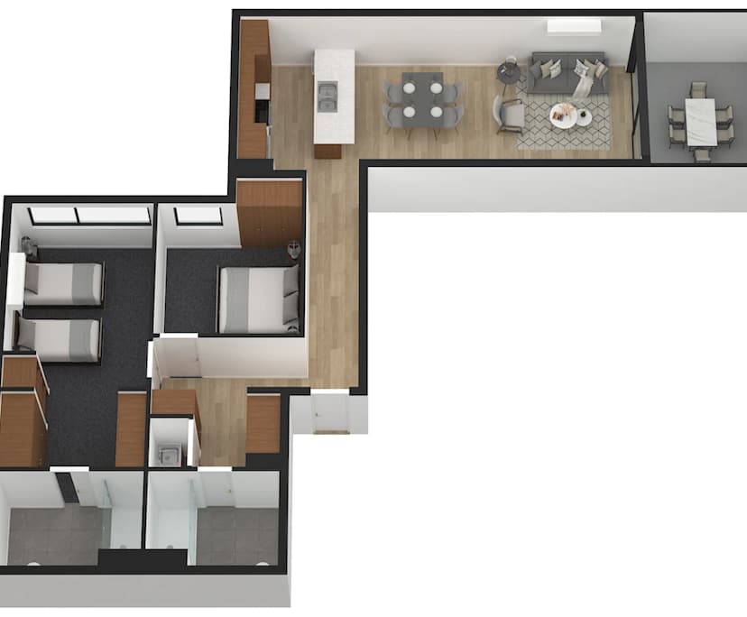 $1,075, Whole-property, 2 bathrooms, Melbourne VIC 3000