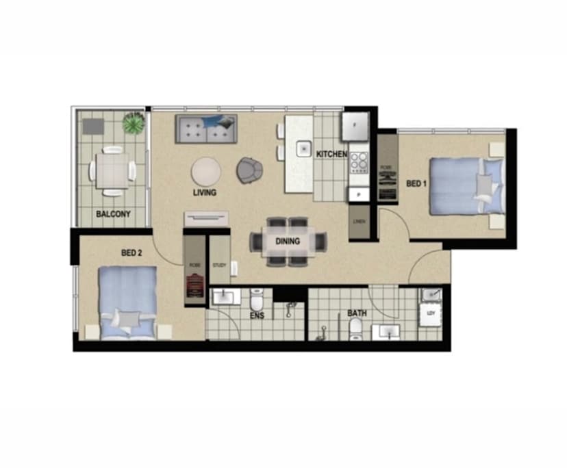 Unfurnished room with own bathroom