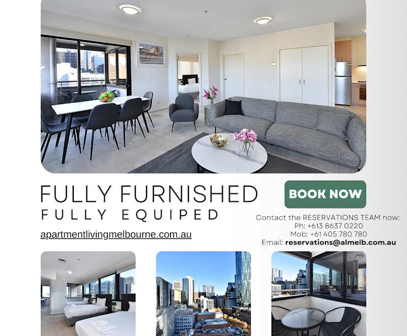 $1,075, Whole-property, 2 bathrooms, Melbourne VIC 3000