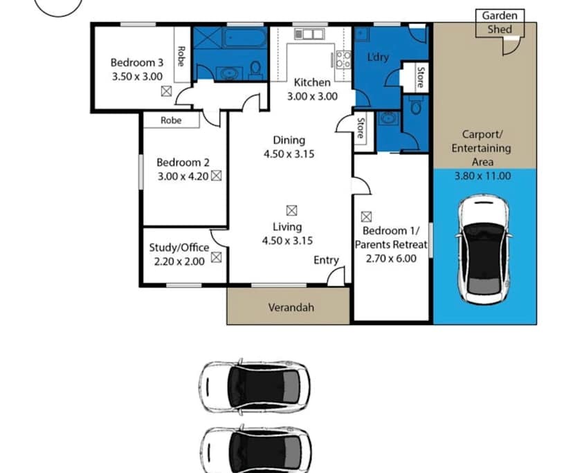 Unfurnished room in a share house