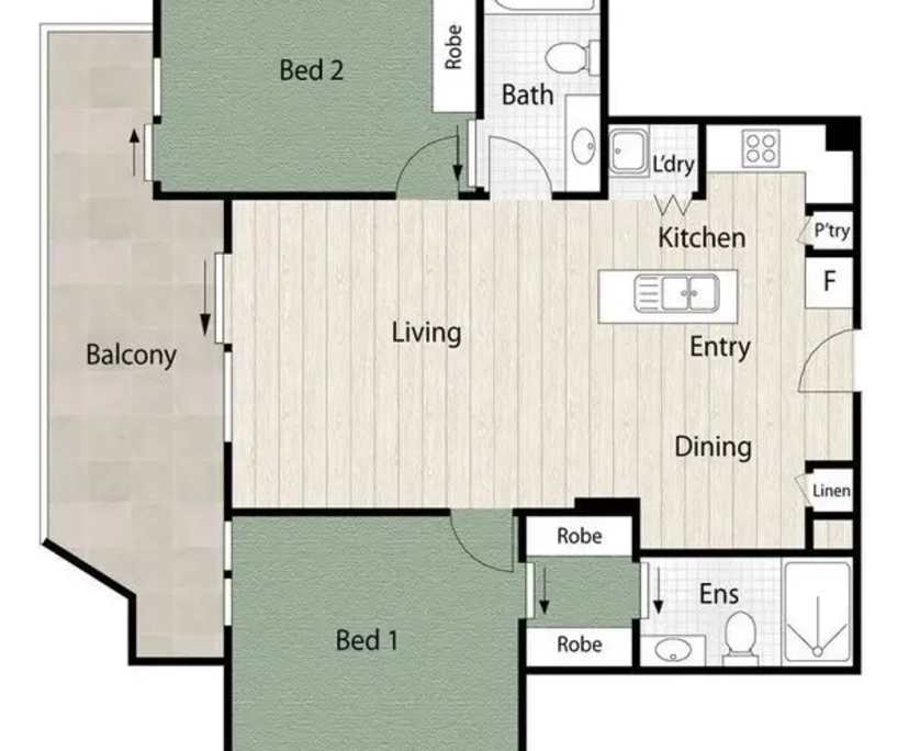 Room with own bathroom