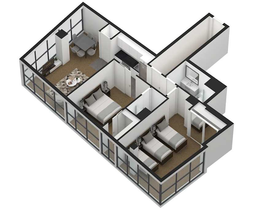 $1,250, Whole-property, 2 bathrooms, Melbourne VIC 3000