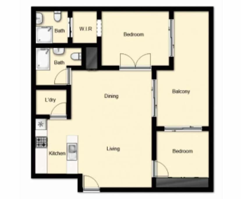 Furnished room with own bathroom