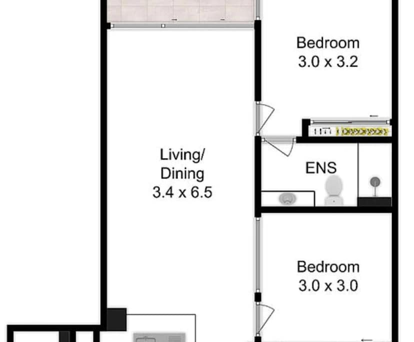 Room with own bathroom