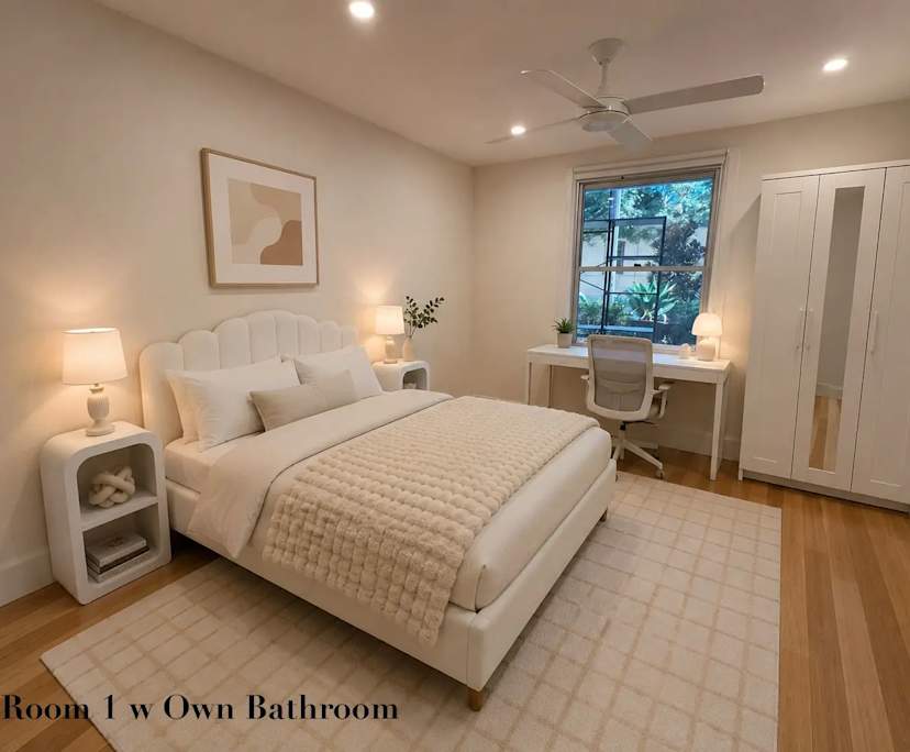 Furnished room with ensuite in a share house