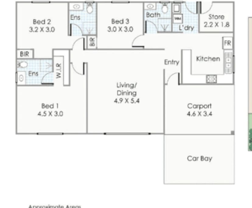 Unfurnished room with own bathroom