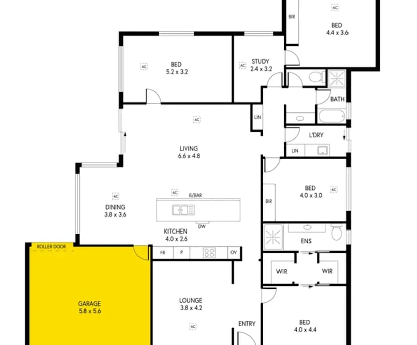 Whole property with 4 rooms for rent