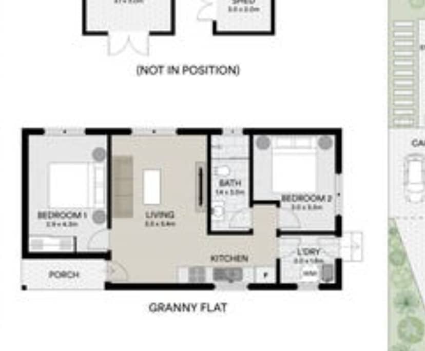 Whole property with 2 rooms for rent