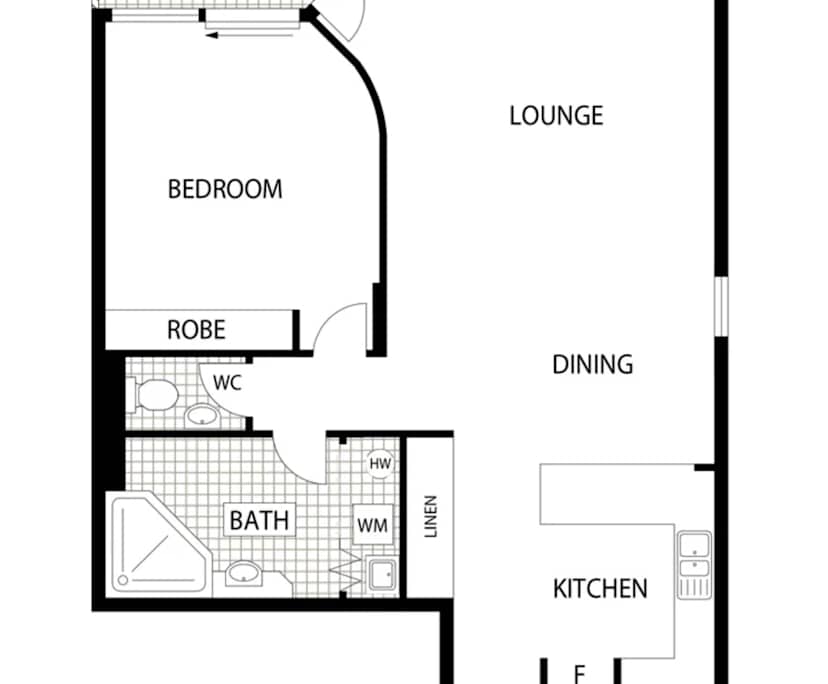 $600, 1-bed, 1 bathroom, Braddon ACT 2601